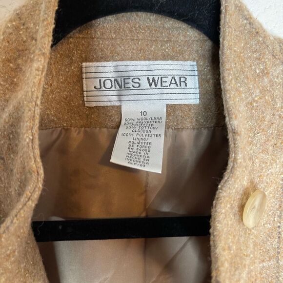 ‎Vintage wool tan windowpane jacket - Picture 4 of 6